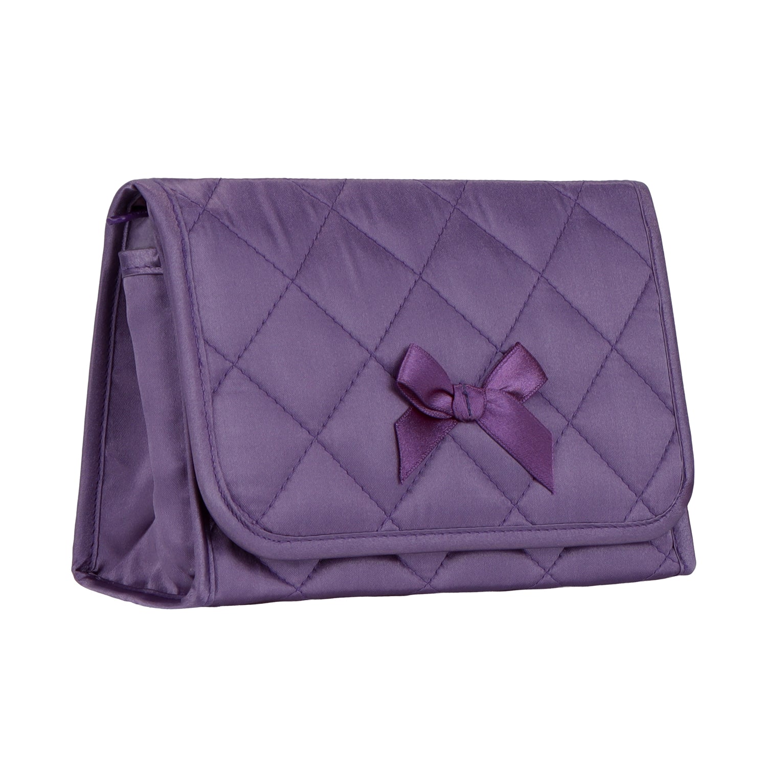 กระเป๋าเครื่องสำอาง Satin พร้อมกระจก ไซส์ L