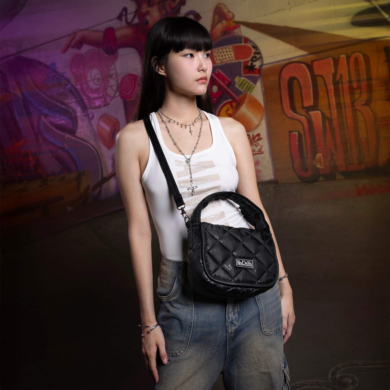 NaRaYa Bubble Up Curve 2-Way Crossbody Bag