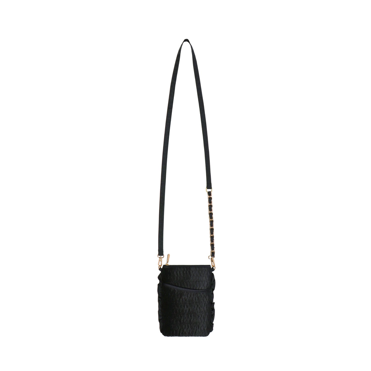 NaRaYa Pleated Satin Crossbody Bag