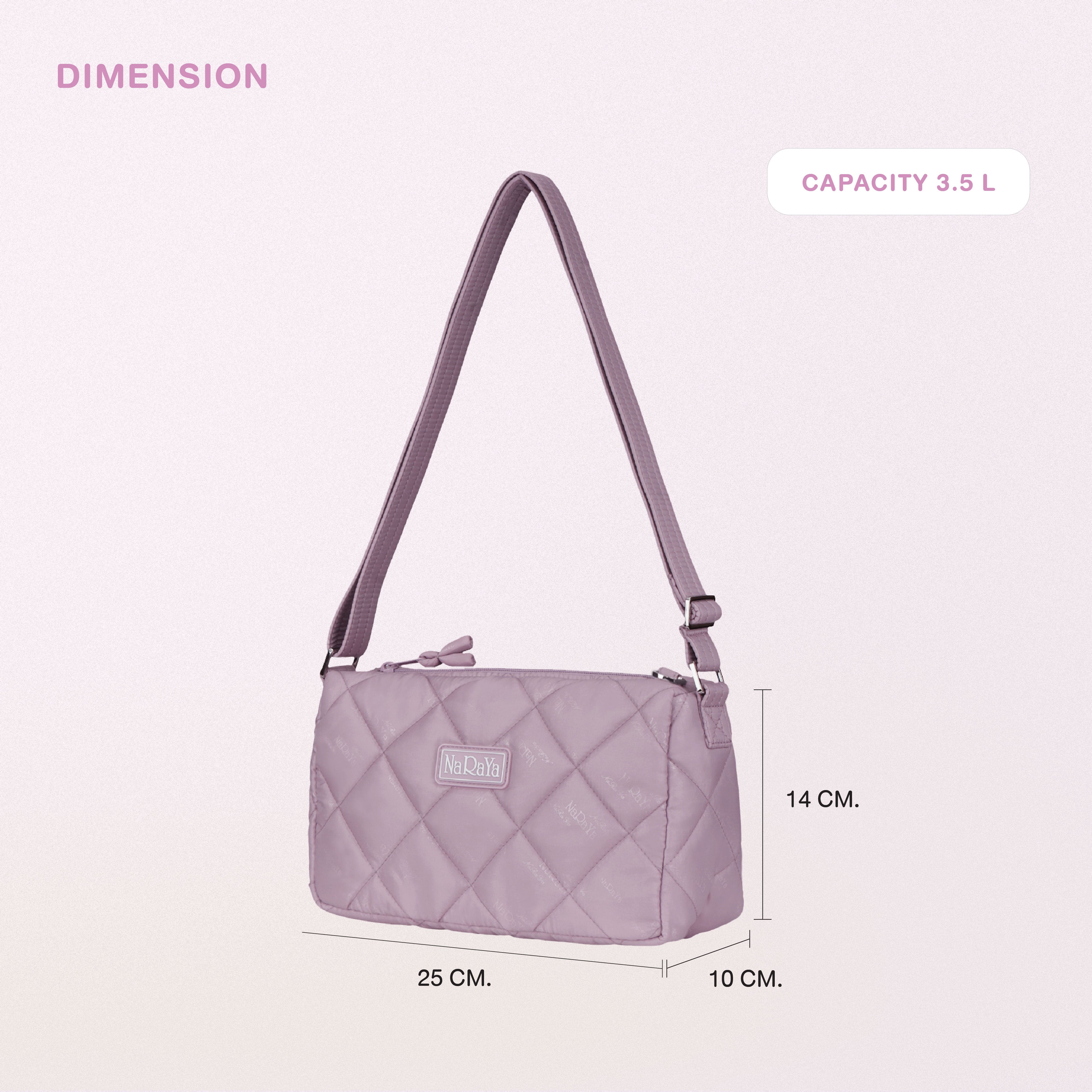 กระเป๋าสะพายข้างทรงสลิม Bubble Up