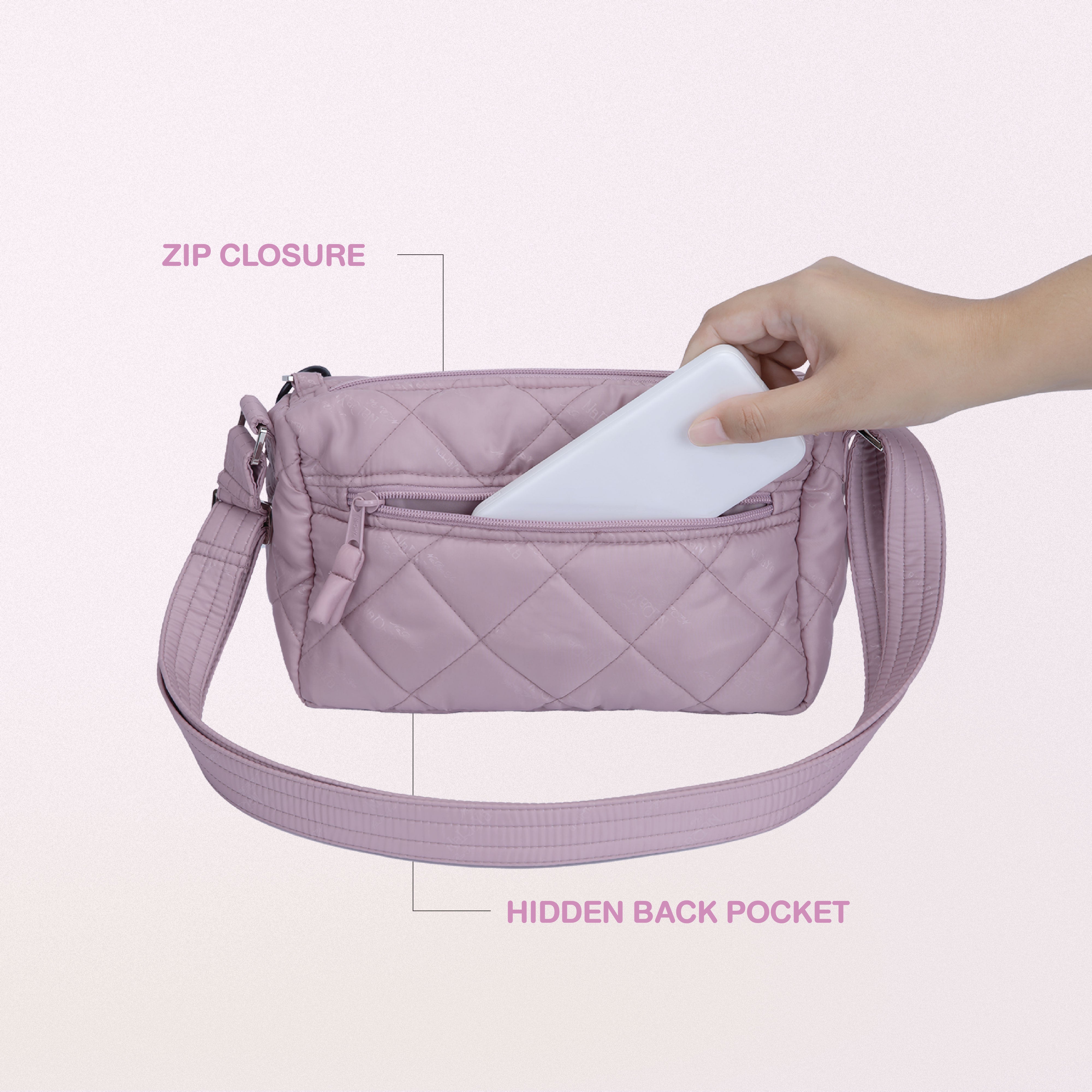 กระเป๋าสะพายข้างทรงสลิม Bubble Up