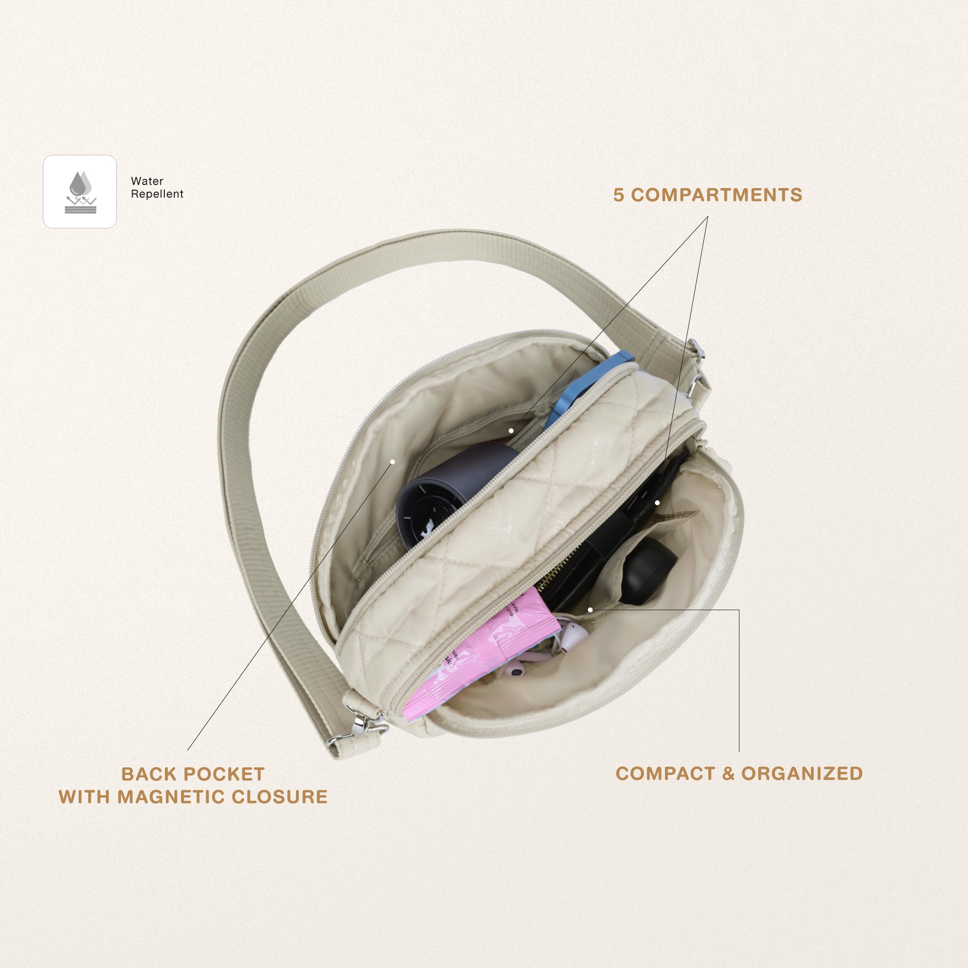 NaRaYa Bubble Up Compact Crossbody Bag - NaRaYa