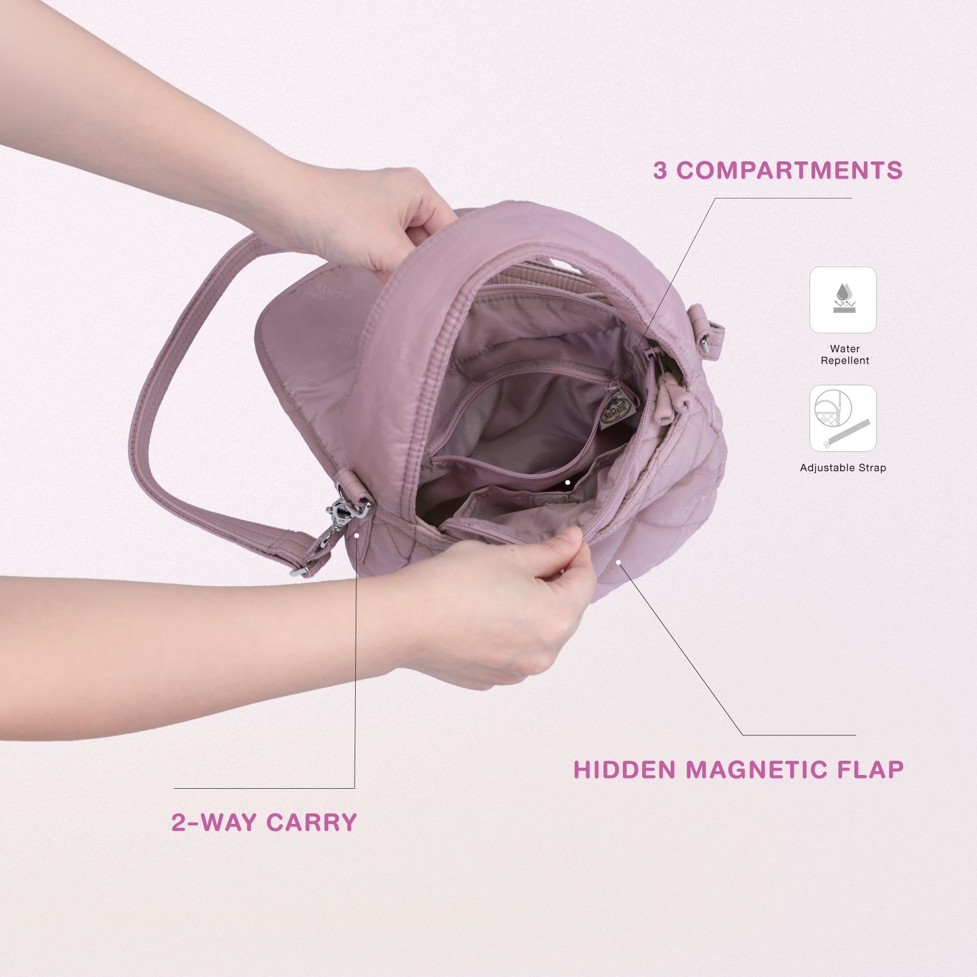 NaRaYa Bubble Up Curve 2-Way Crossbody Bag - NaRaYa