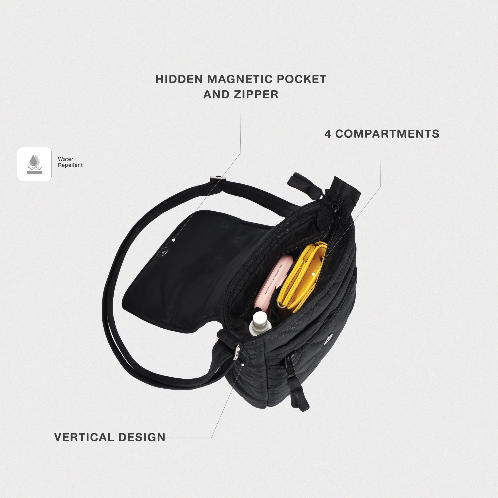 NaRaYa Bubble Up Vertical Flap Crossbody Bag