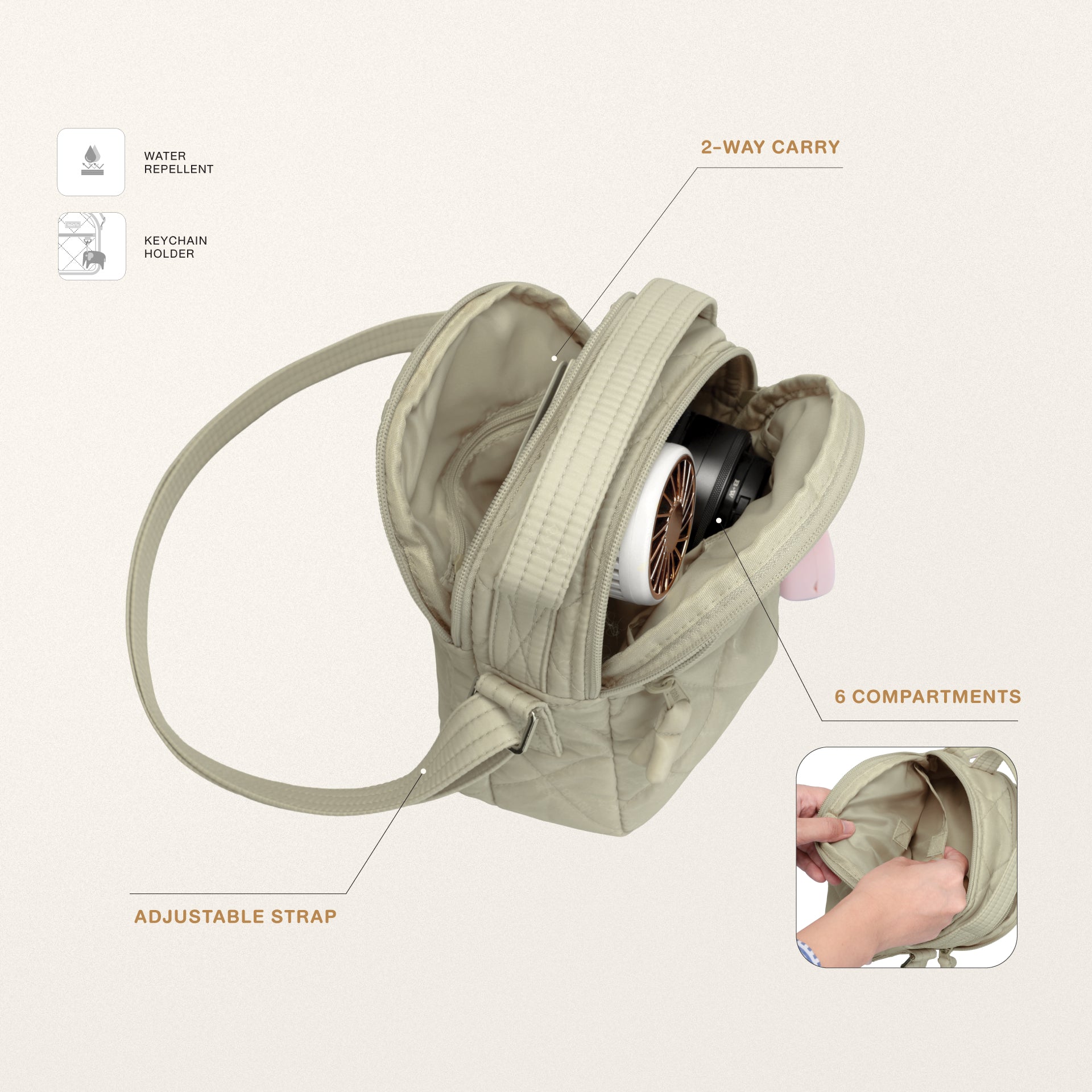 กระเป๋าสะพายข้างขนาดเล็ก Bubble Up