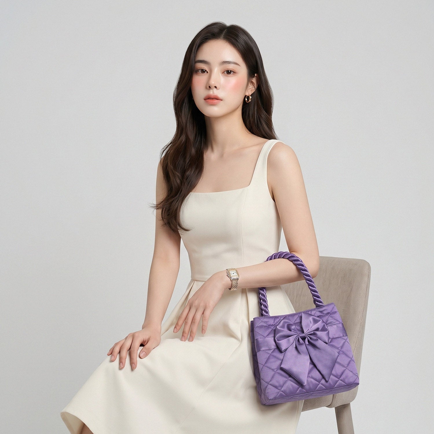 กระเป๋าถือ Satin 