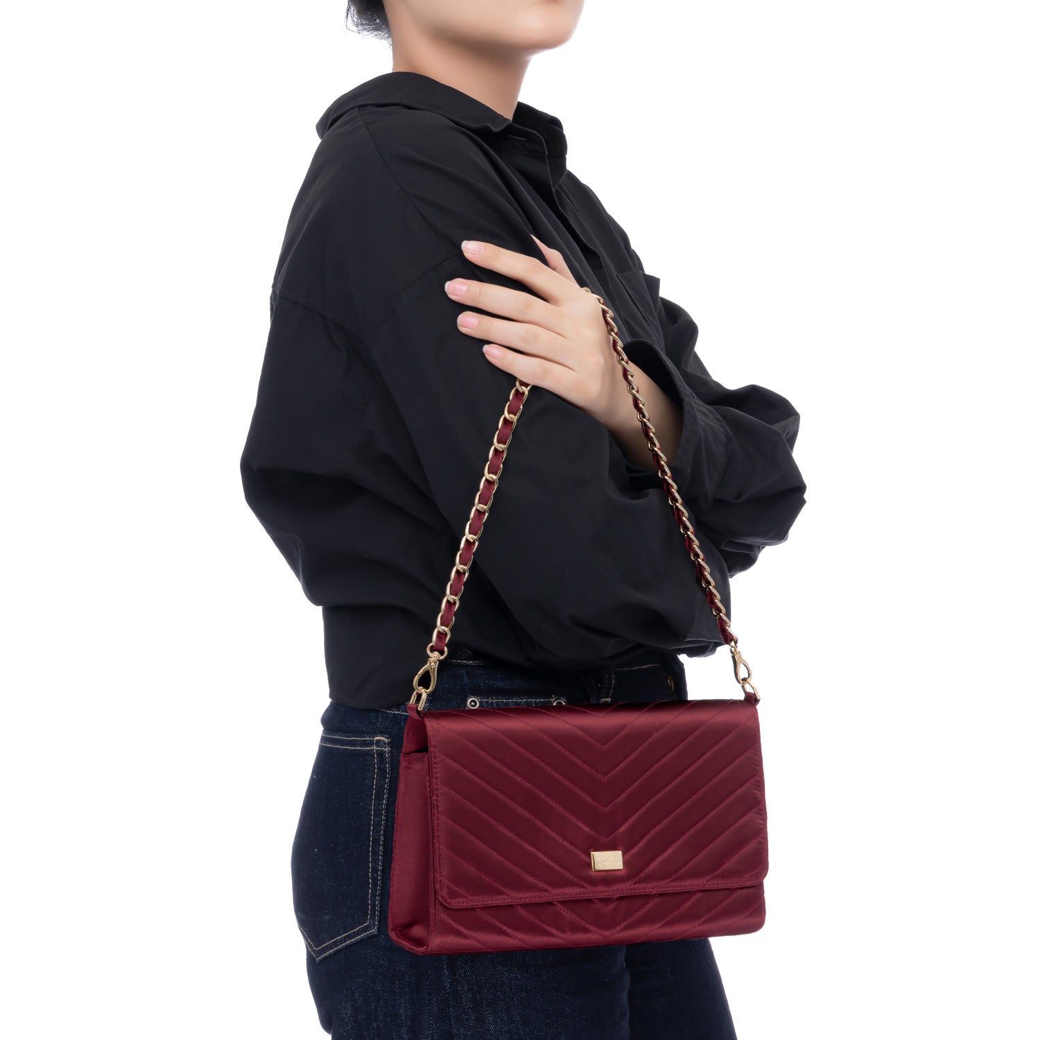NaRaYa Satin Shoulder Bag