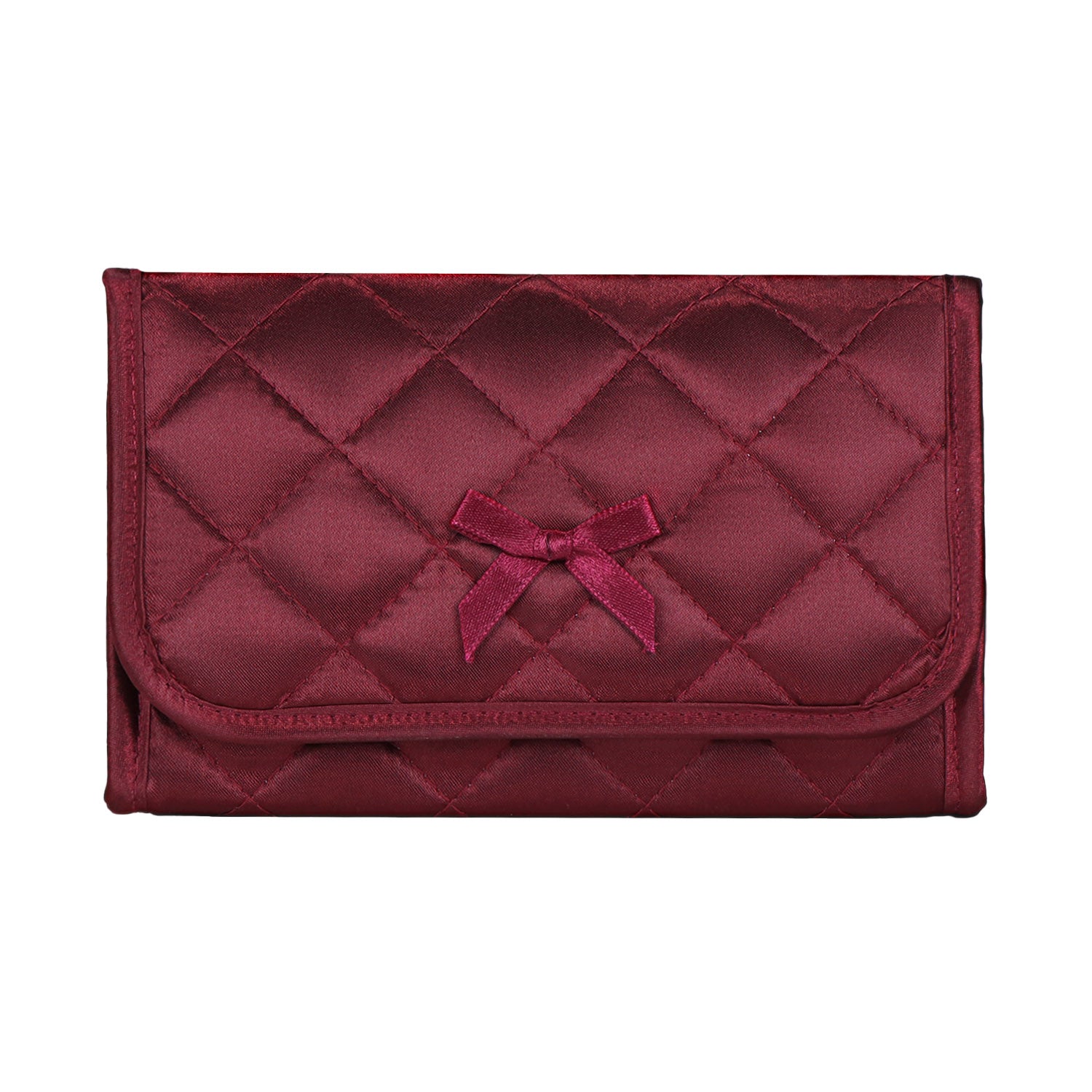 NaRaYa Satin Cosmetic Bag With Mirror L - NaRaYa