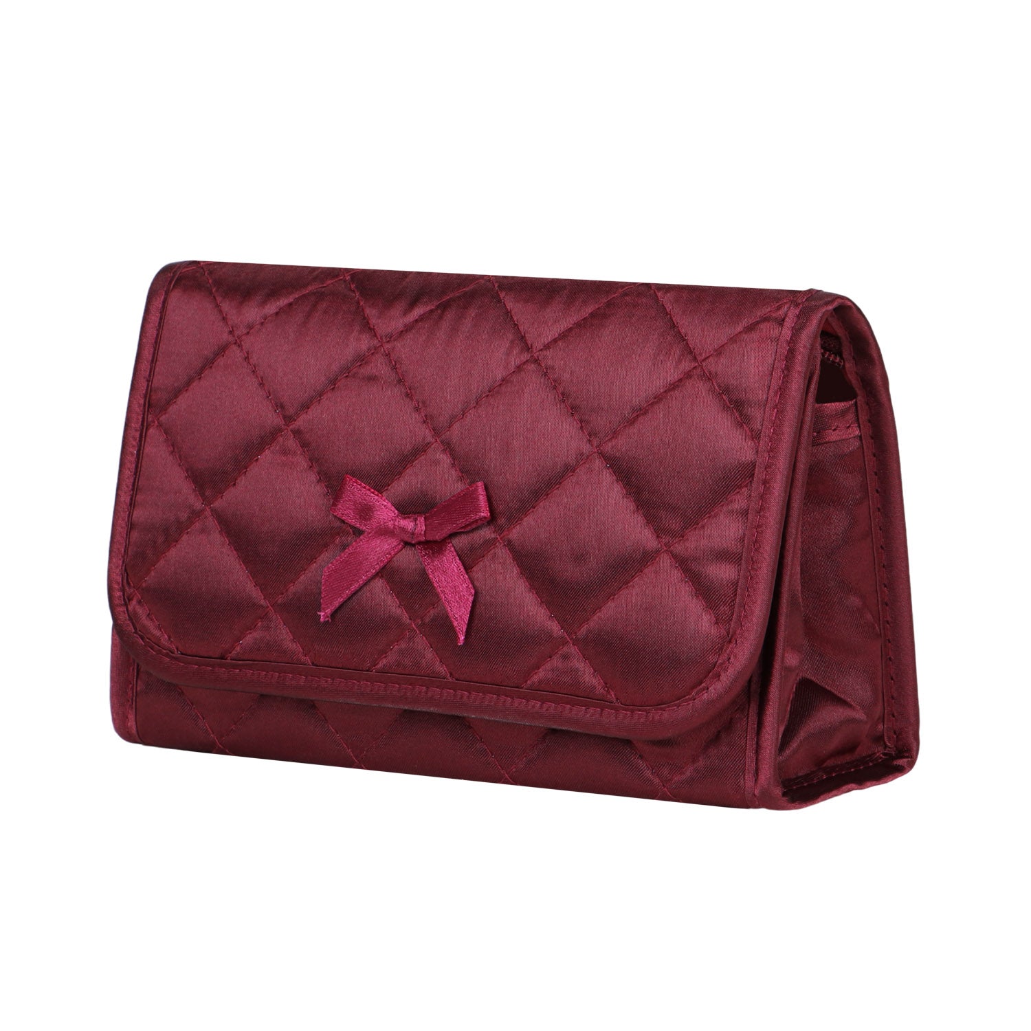 NaRaYa Satin Cosmetic Bag With Mirror L - NaRaYa