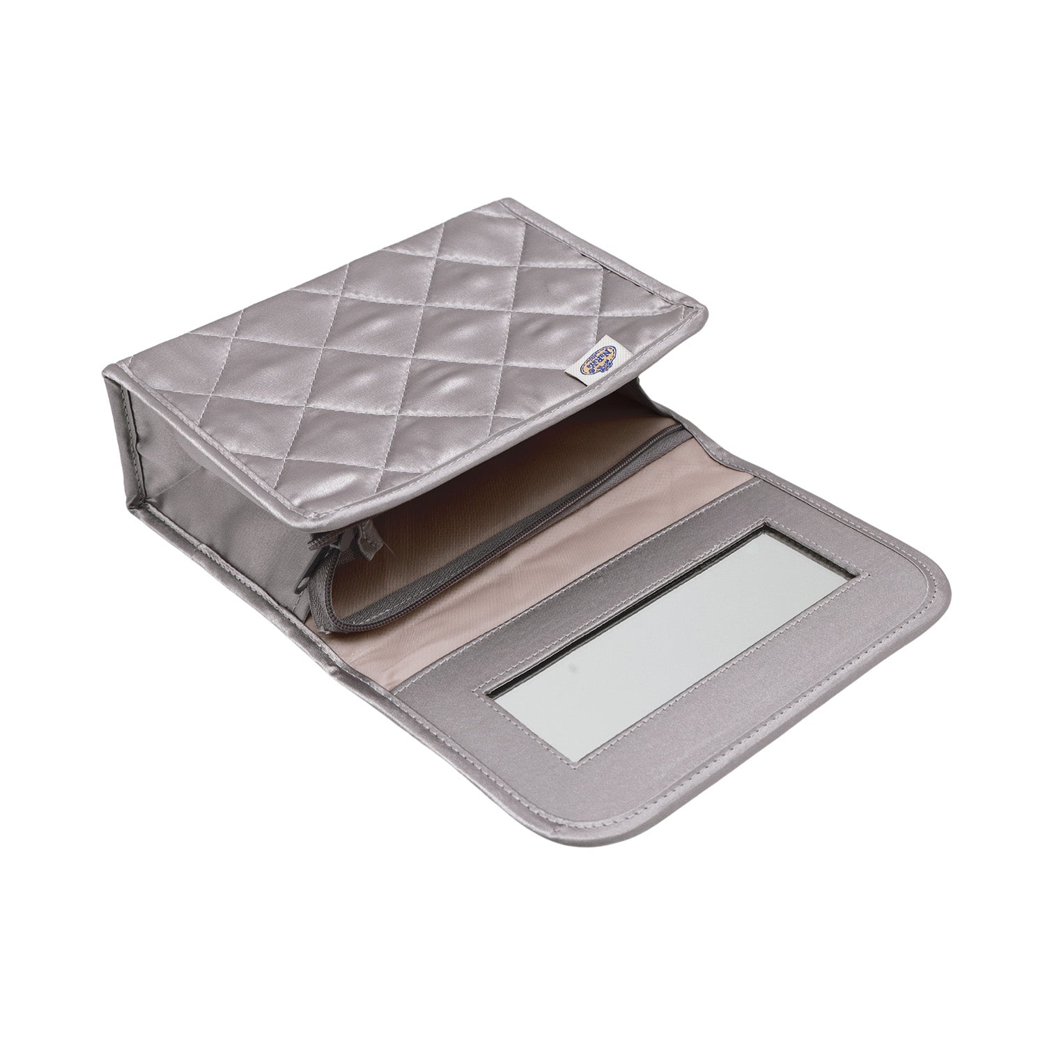 NaRaYa Satin Cosmetic Bag With Mirror L - NaRaYa