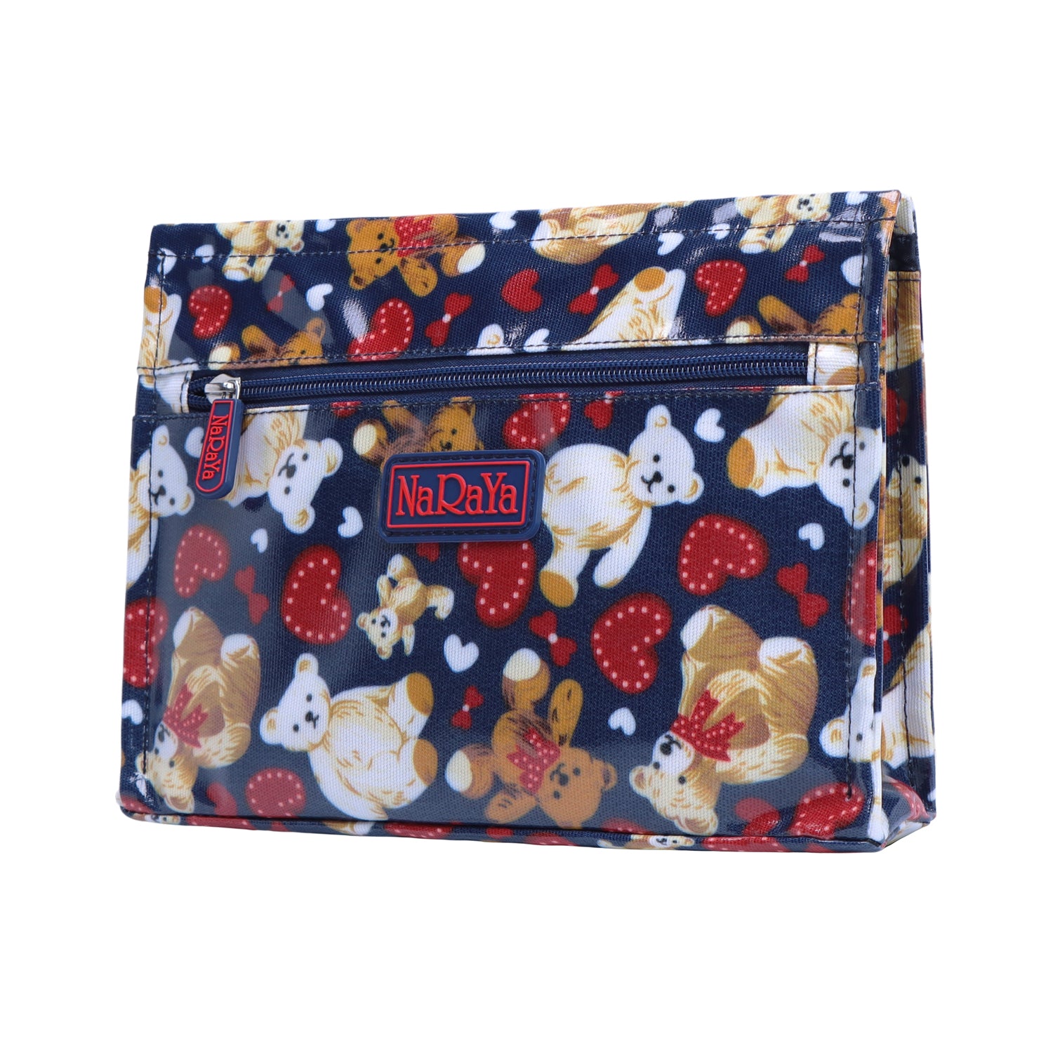 NaRaYa  Laminated Canvas Cosmetic Bag