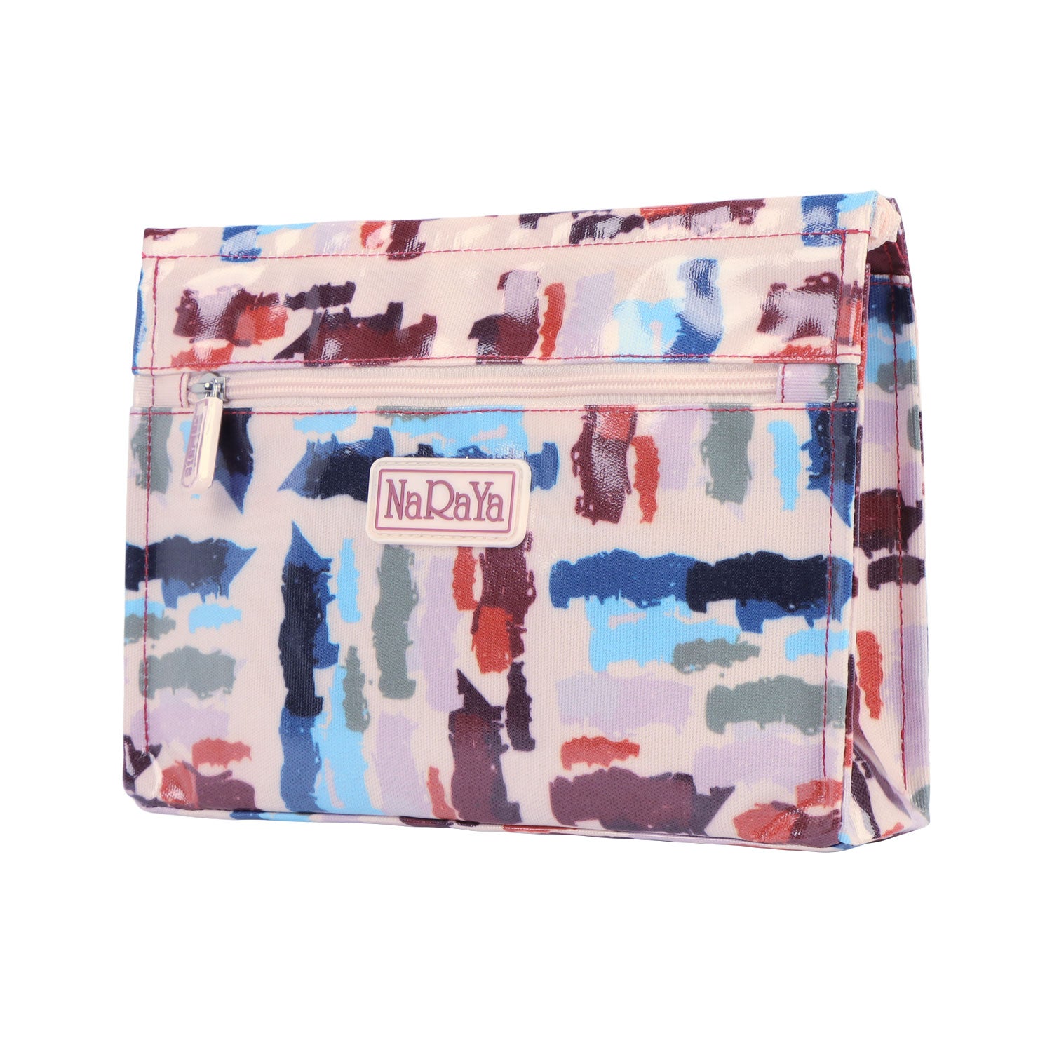 NaRaYa  Laminated Canvas Cosmetic Bag