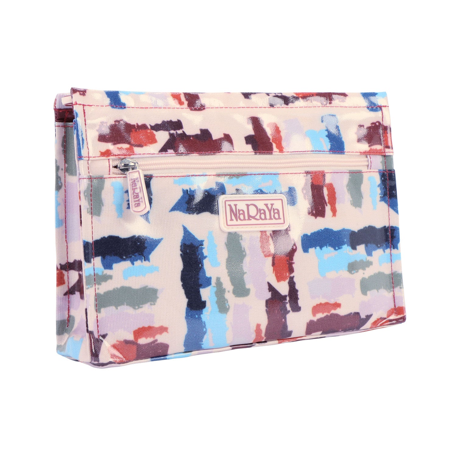 NaRaYa  Laminated Canvas Cosmetic Bag