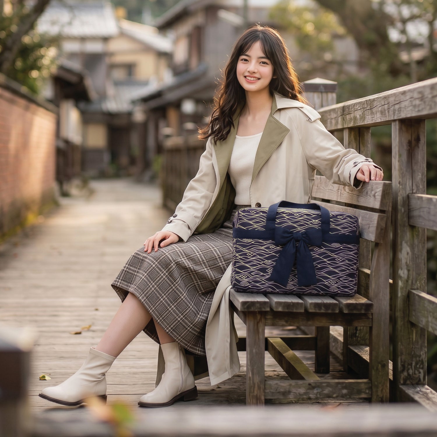 NaRaYa Hope / 希望 - กระเป๋าสะพายไหล่ ทรงกล่อง