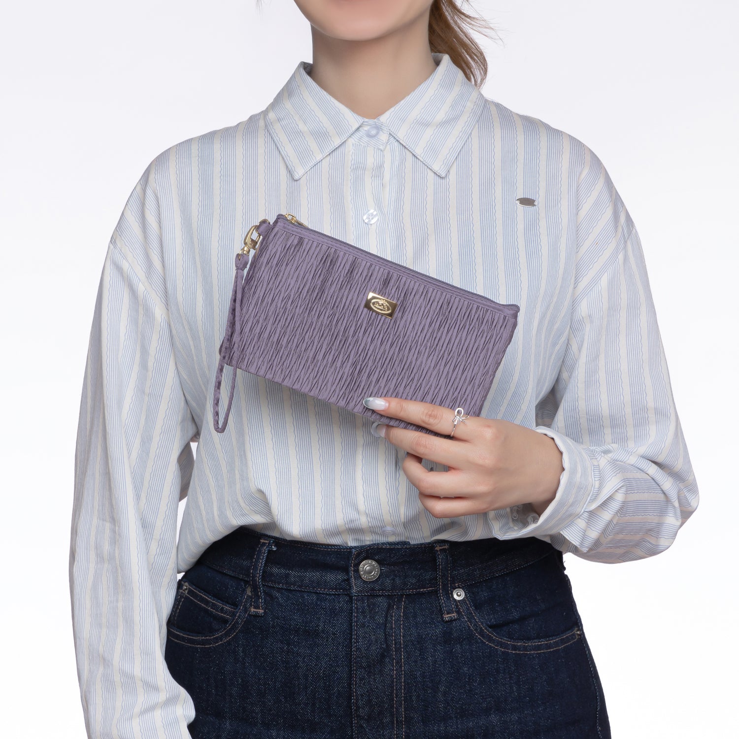 NaRaYa Pleated Satin Mobile Phone Case