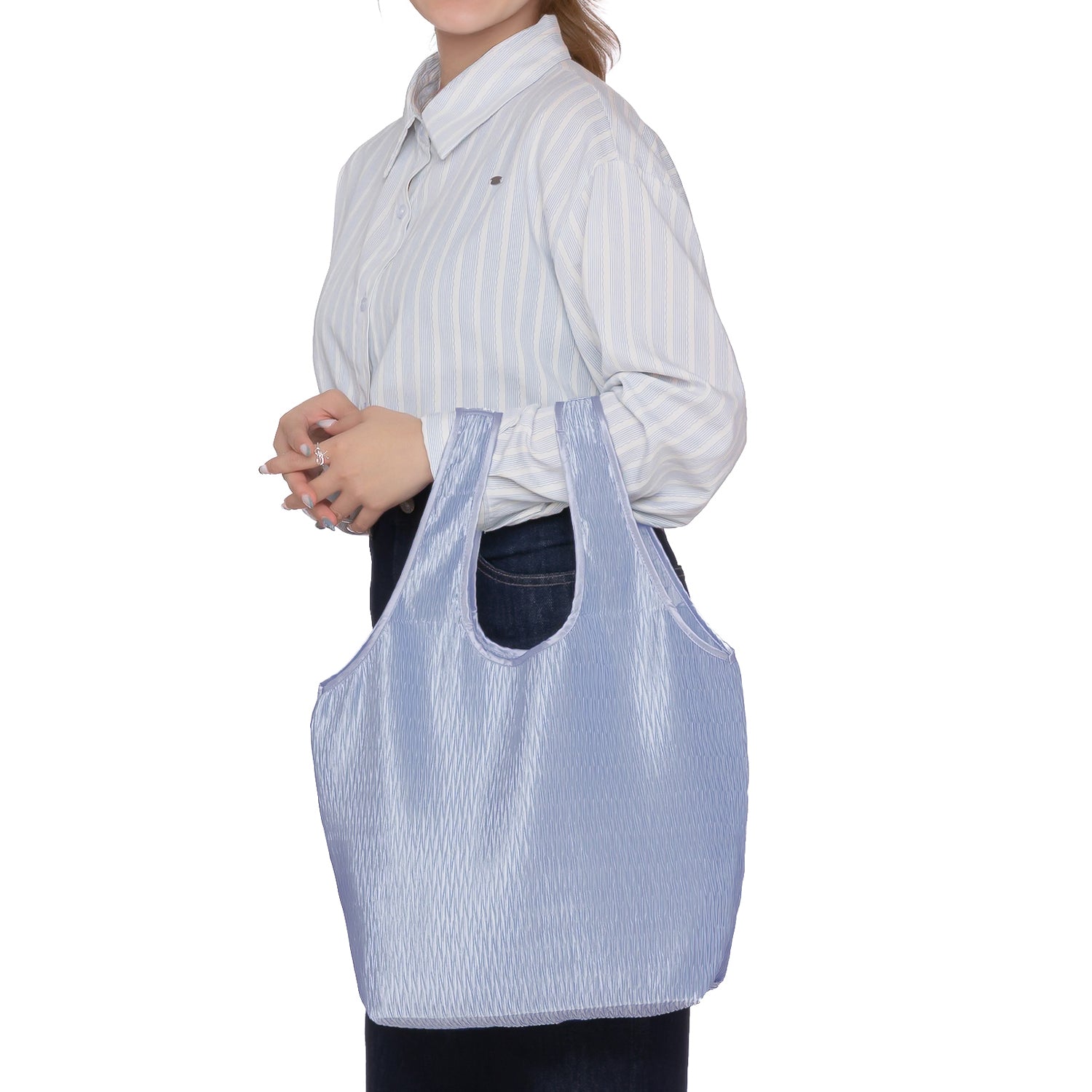 NaRaYa Pleated Satin Handbag