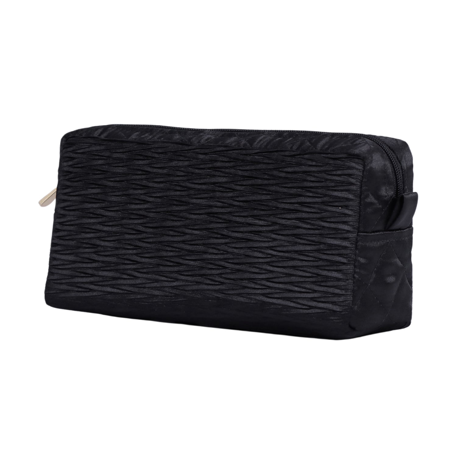 NaRaYa Pleated Satin Cosmetic Bag