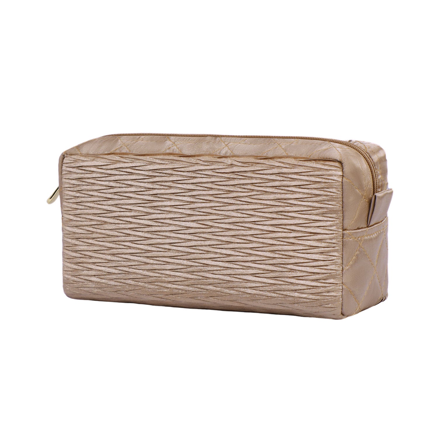 NaRaYa Pleated Satin Cosmetic Bag