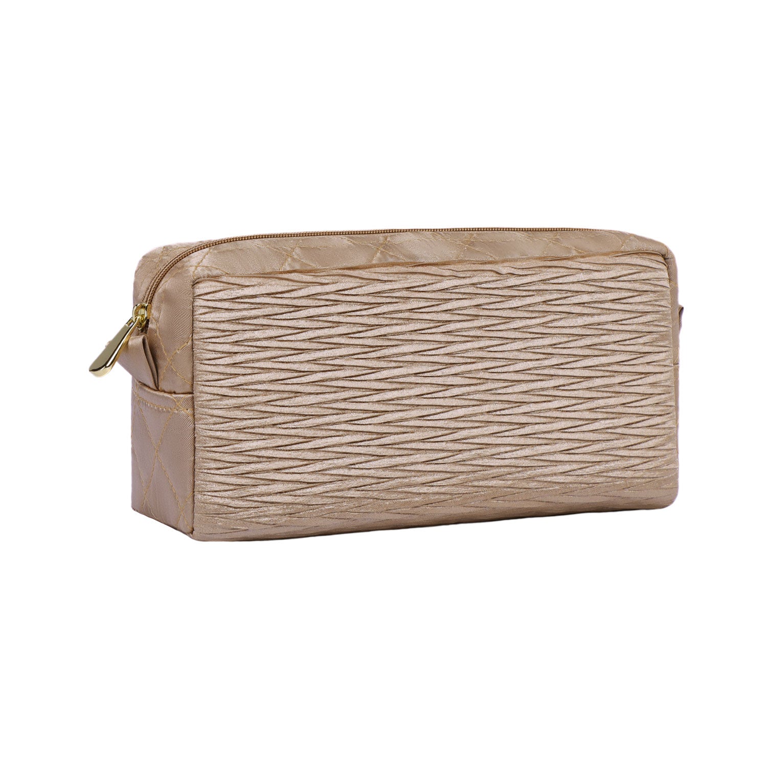 NaRaYa Pleated Satin Cosmetic Bag