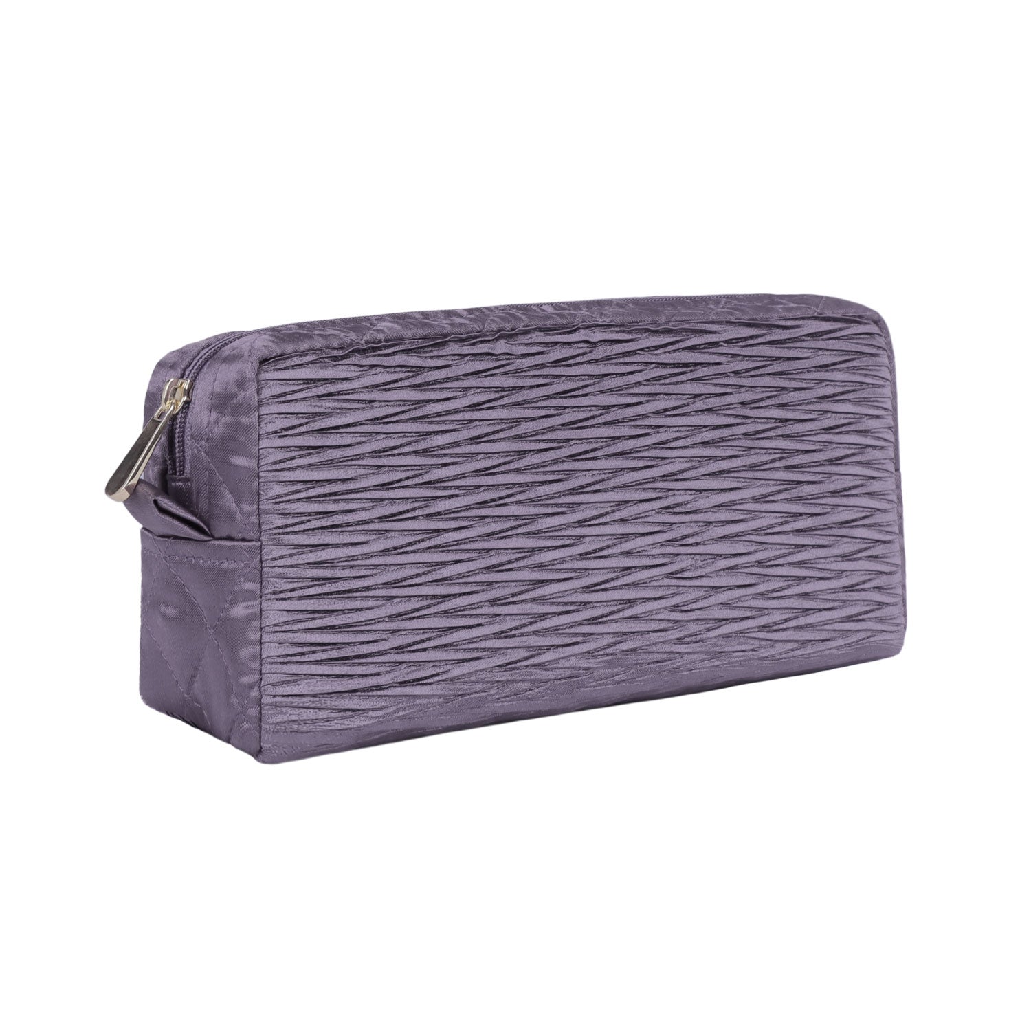 NaRaYa Pleated Satin Cosmetic Bag