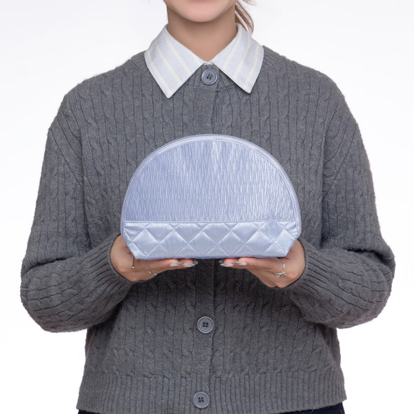 NaRaYa Pleated Satin Cosmetic Bag