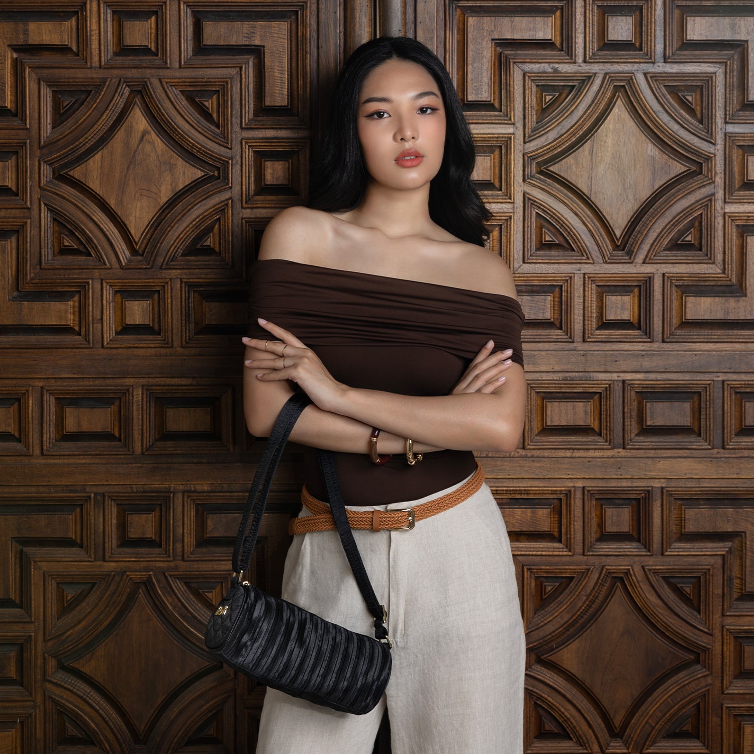 NaRaYa Lyra Mini Roll Crossbody Bag