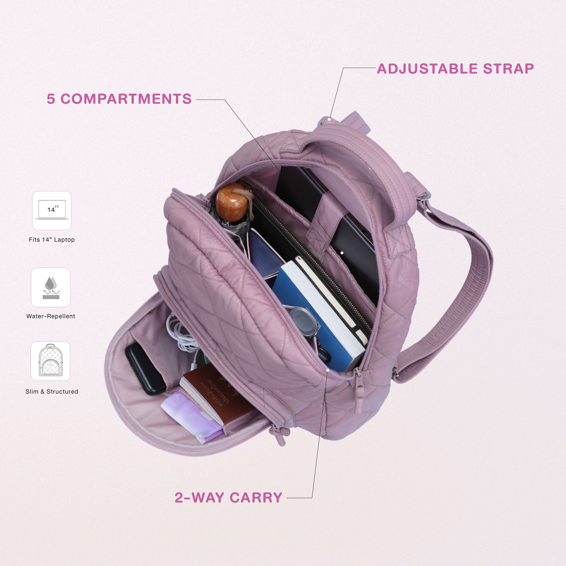 NaRaYa Bubble Up Slim Backpack