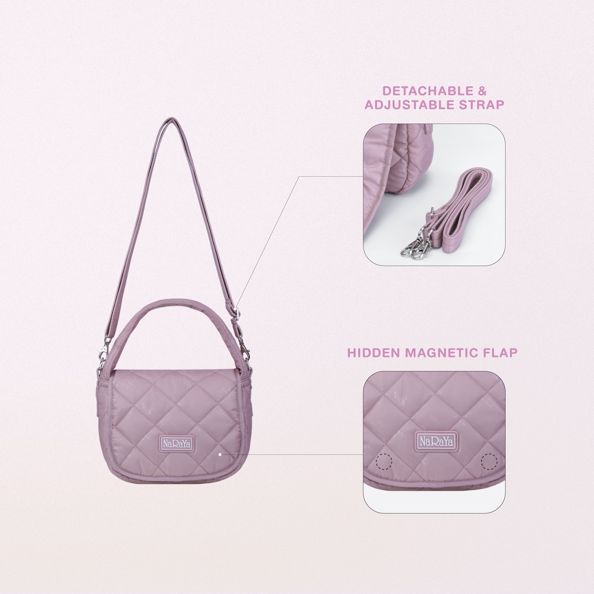 NaRaYa Bubble Up Curve 2-Way Crossbody Bag