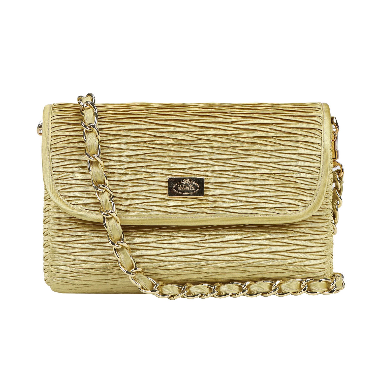 NaRaYa Pleated Satin Shoulder Bag - NaRaYa