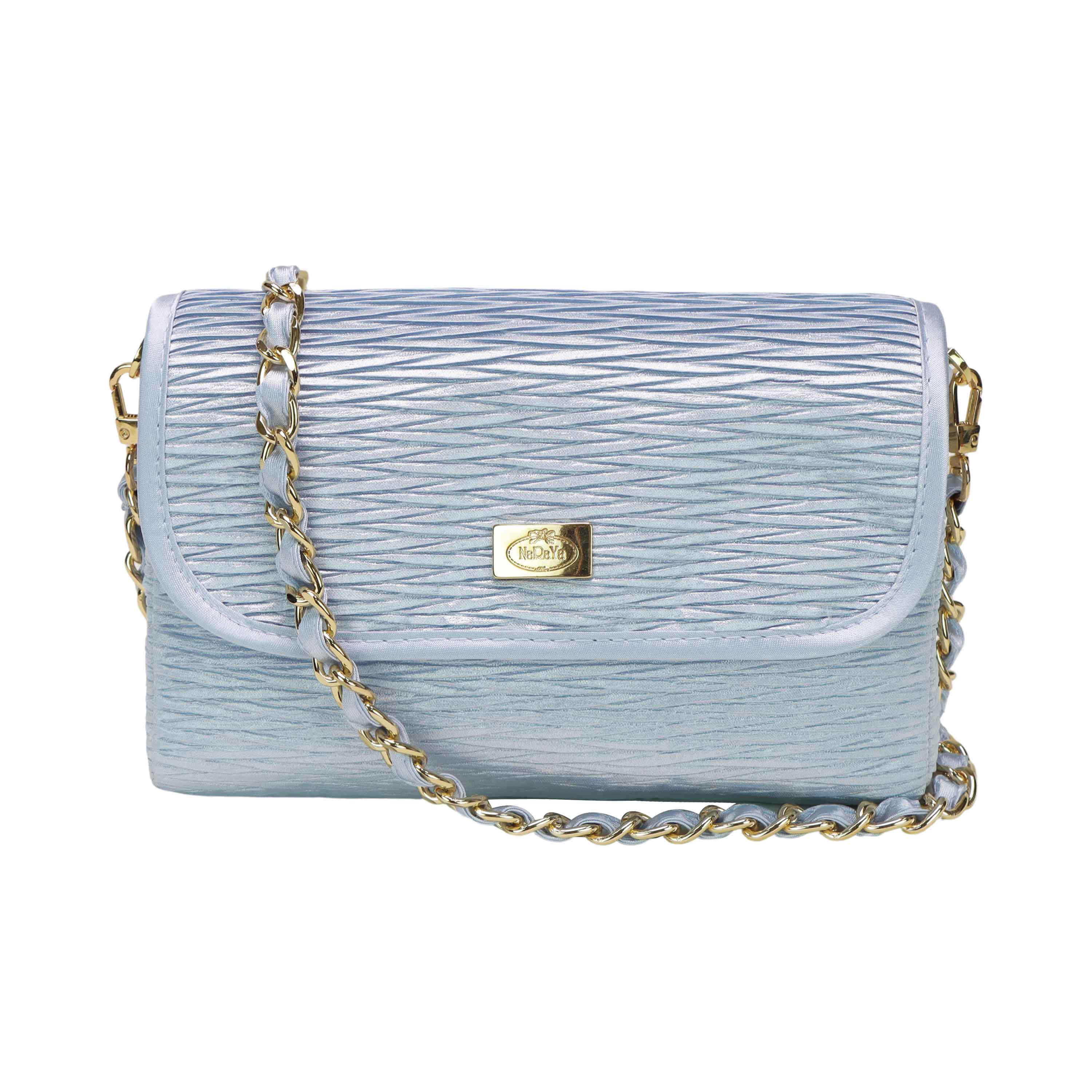 NaRaYa Pleated Satin Shoulder Bag - NaRaYa