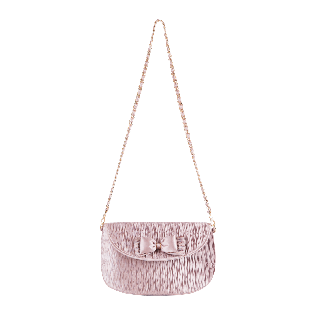 NaRaYa Pleated Satin Shoulder Bag - NaRaYa