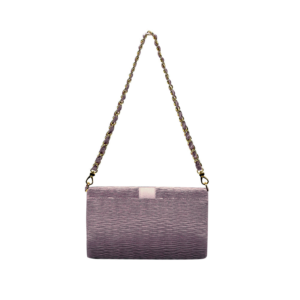 NaRaYa Pleated Satin Shoulder Bag - NaRaYa