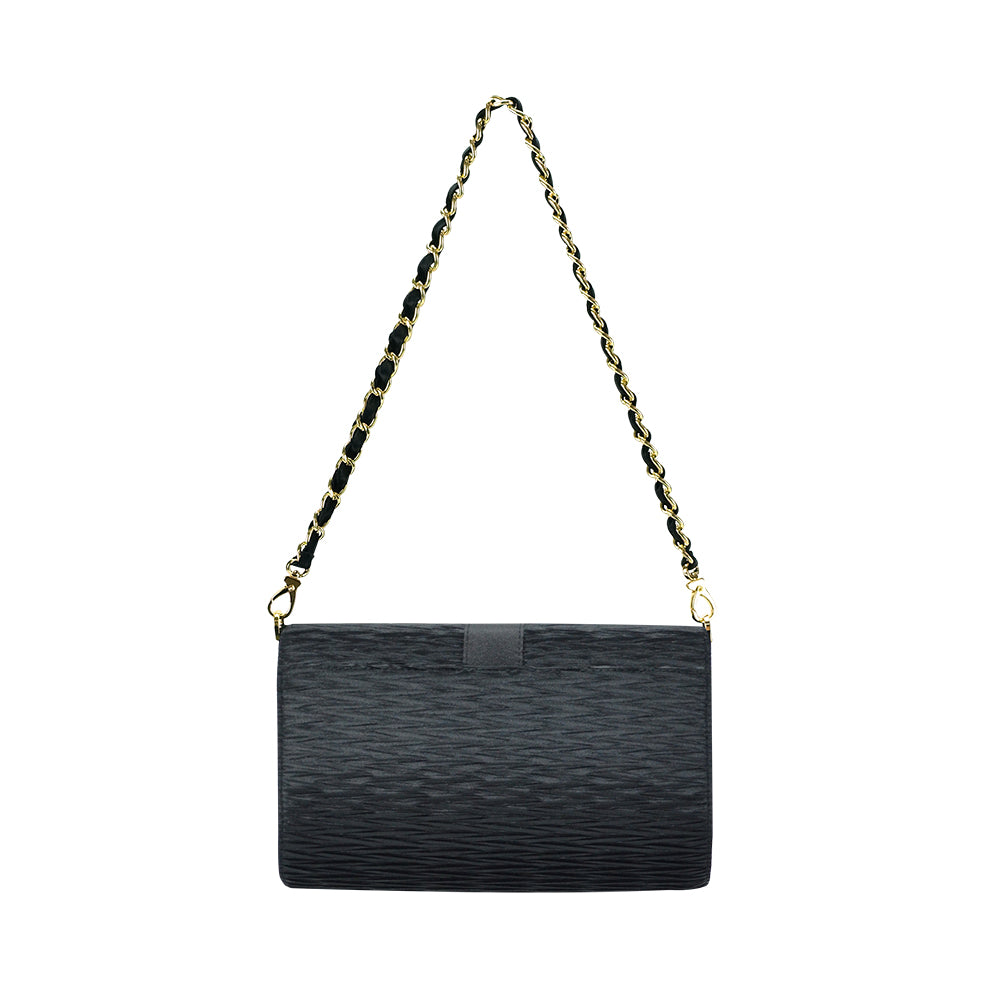 NaRaYa Pleated Satin Shoulder Bag - NaRaYa