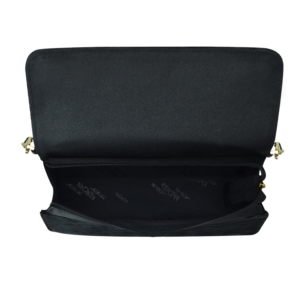 NaRaYa Pleated Satin Shoulder Bag - NaRaYa